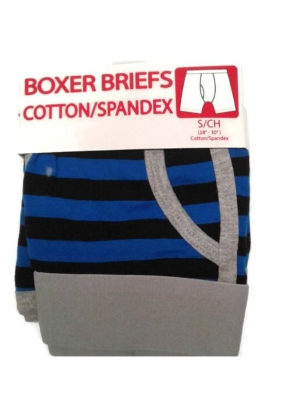 Pico Men's S 28 30 boxer briefs stripes Blue Black Gray NEW